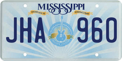 MS license plate JHA960