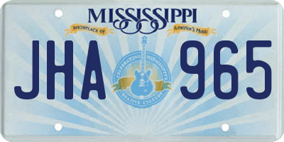 MS license plate JHA965