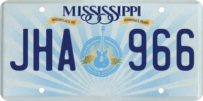 MS license plate JHA966