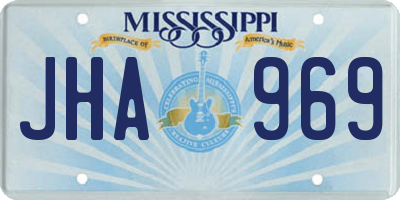 MS license plate JHA969