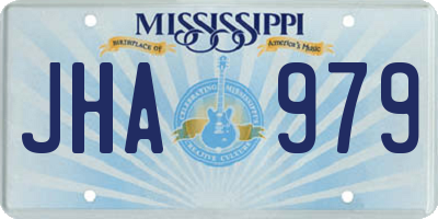 MS license plate JHA979