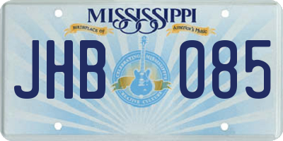 MS license plate JHB085