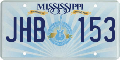 MS license plate JHB153
