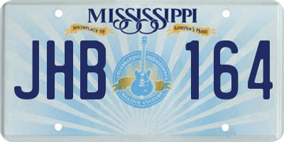 MS license plate JHB164