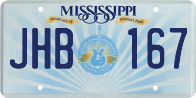 MS license plate JHB167