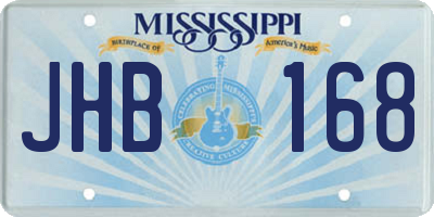 MS license plate JHB168