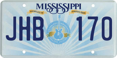 MS license plate JHB170