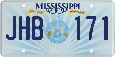 MS license plate JHB171