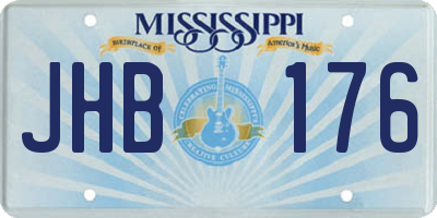 MS license plate JHB176
