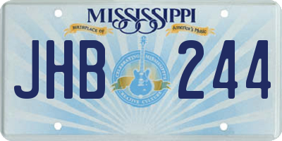MS license plate JHB244