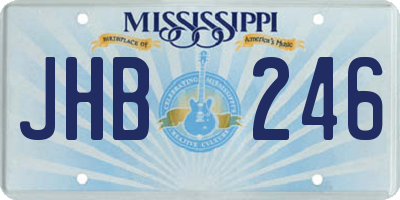 MS license plate JHB246