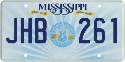 MS license plate JHB261