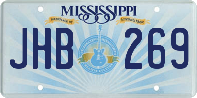 MS license plate JHB269