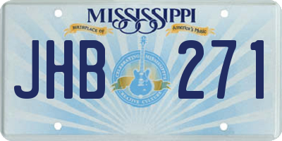 MS license plate JHB271