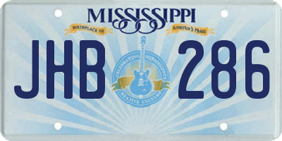 MS license plate JHB286