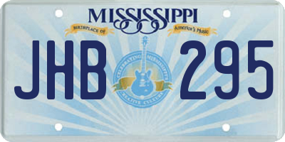 MS license plate JHB295