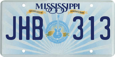 MS license plate JHB313