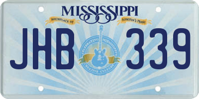 MS license plate JHB339