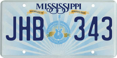MS license plate JHB343