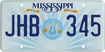 MS license plate JHB345