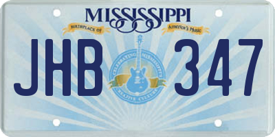 MS license plate JHB347