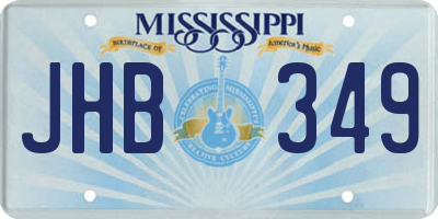 MS license plate JHB349