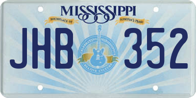 MS license plate JHB352