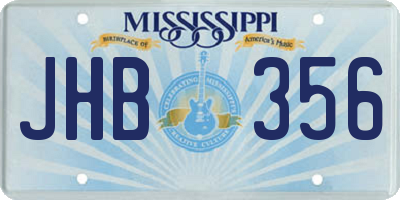 MS license plate JHB356