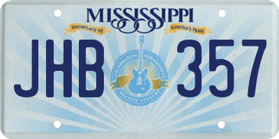 MS license plate JHB357
