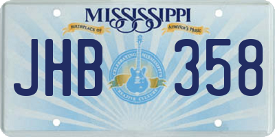 MS license plate JHB358