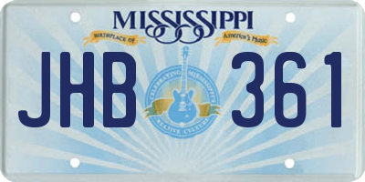 MS license plate JHB361