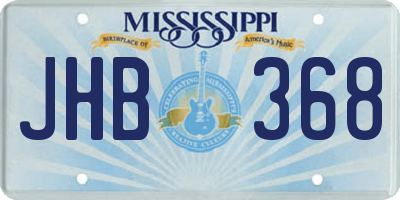 MS license plate JHB368