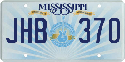 MS license plate JHB370