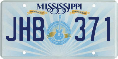 MS license plate JHB371
