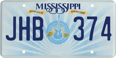 MS license plate JHB374