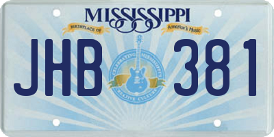 MS license plate JHB381