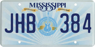 MS license plate JHB384