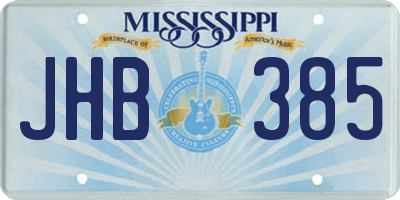 MS license plate JHB385