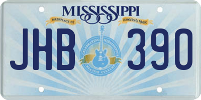 MS license plate JHB390