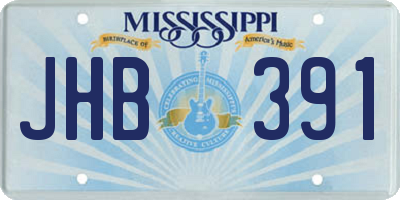 MS license plate JHB391