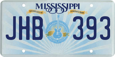 MS license plate JHB393