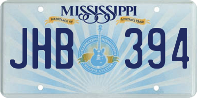 MS license plate JHB394