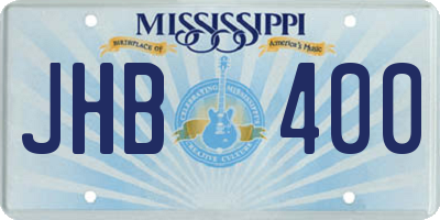 MS license plate JHB400