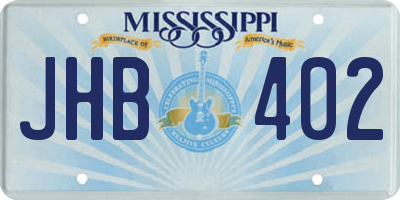 MS license plate JHB402