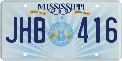 MS license plate JHB416