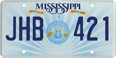 MS license plate JHB421