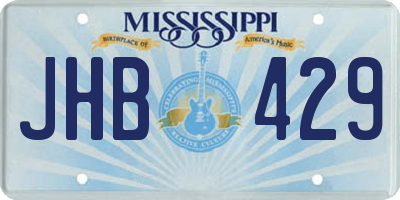 MS license plate JHB429