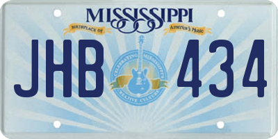 MS license plate JHB434