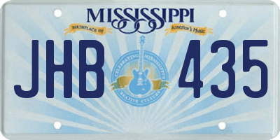 MS license plate JHB435