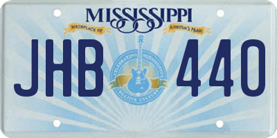 MS license plate JHB440